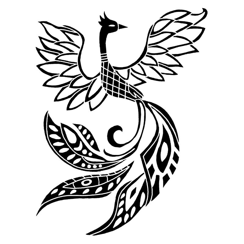 Schwarzer Phönixvogel