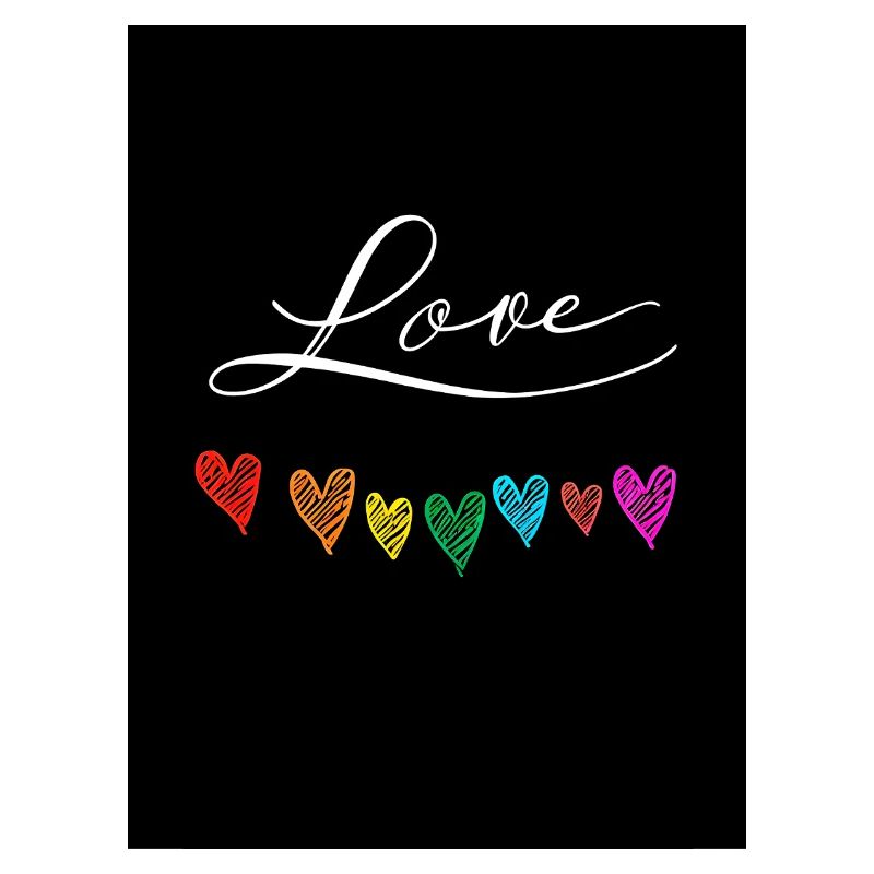 Amour coloré avec des cœurs dessinés à la main