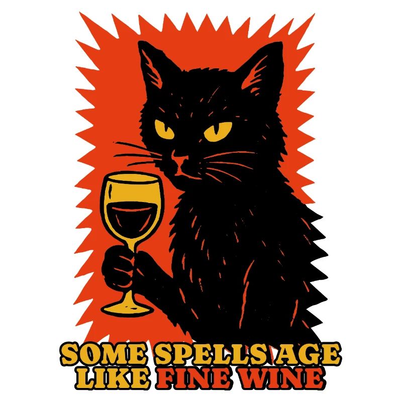 Motif drôle d’Halloween avec chat noir
