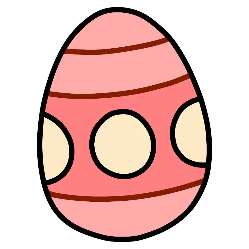Pastel Striped Easter Egg