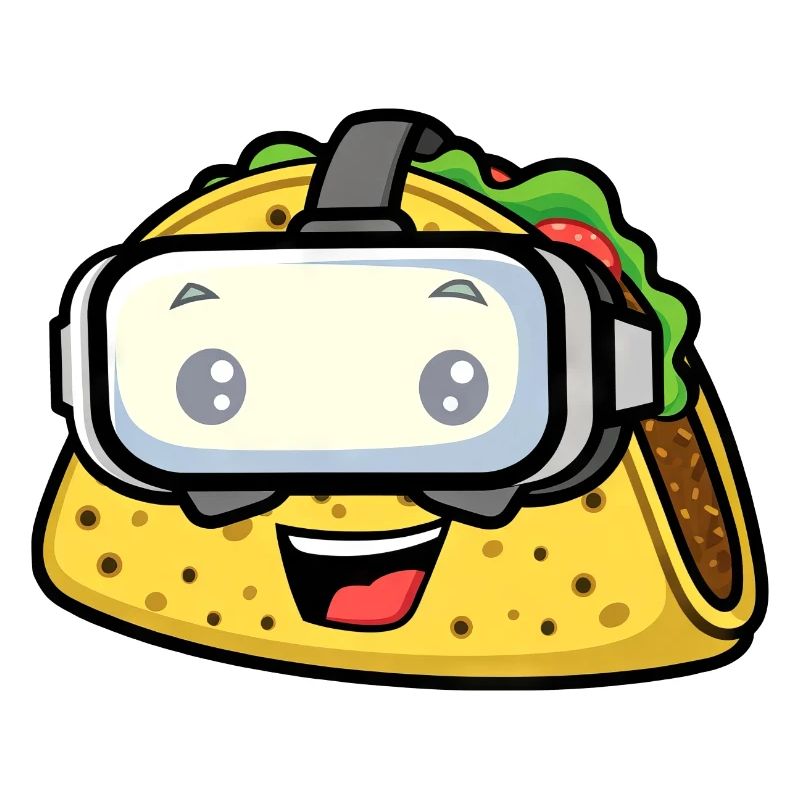 Mignon Taco Restauration rapide Dessin animé VR Réalité virtuelle