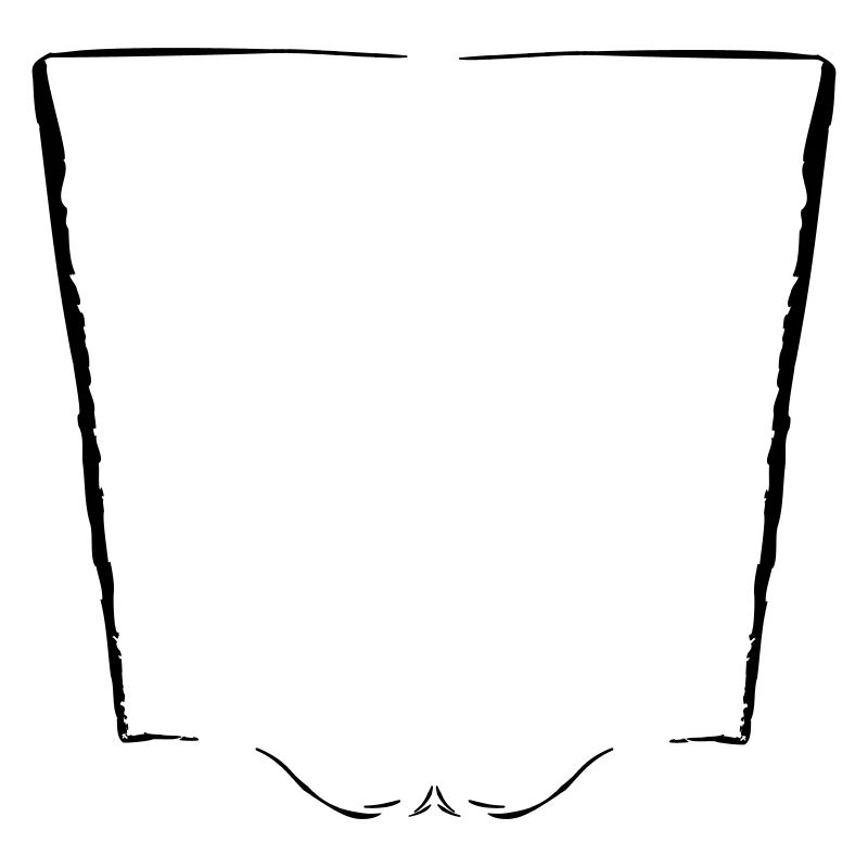 Vertical frame + decorative element - Vectorgraphic