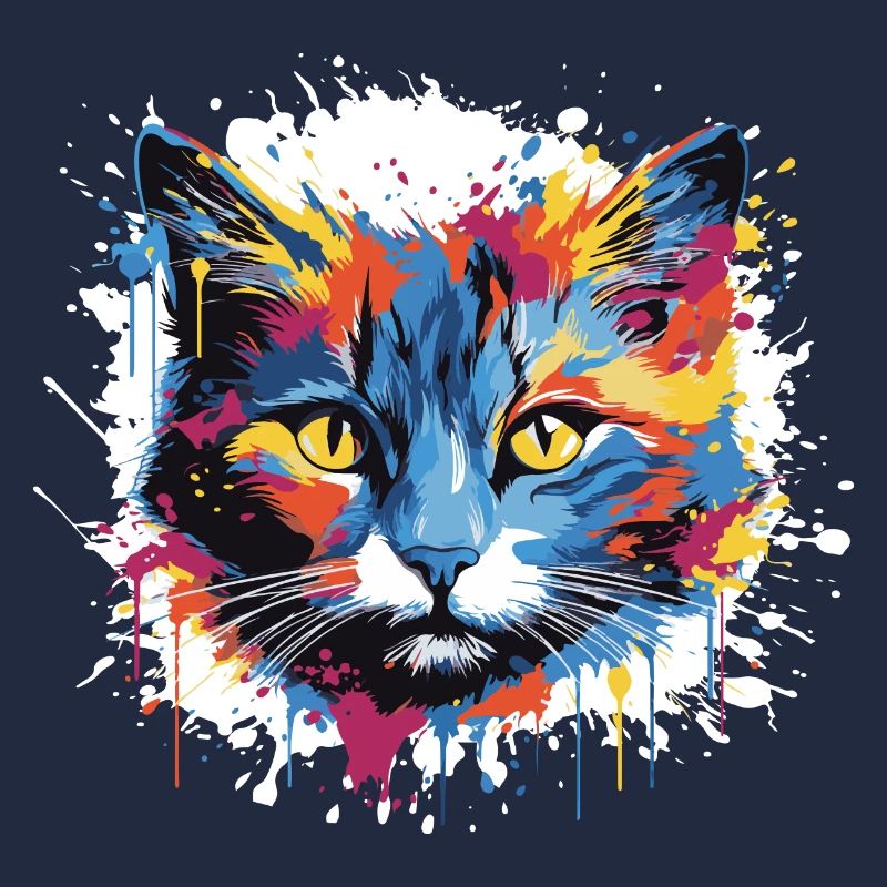 Cat Pop Art Head