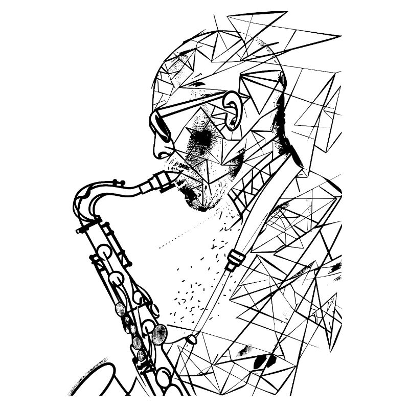 Saxophonist Drawing