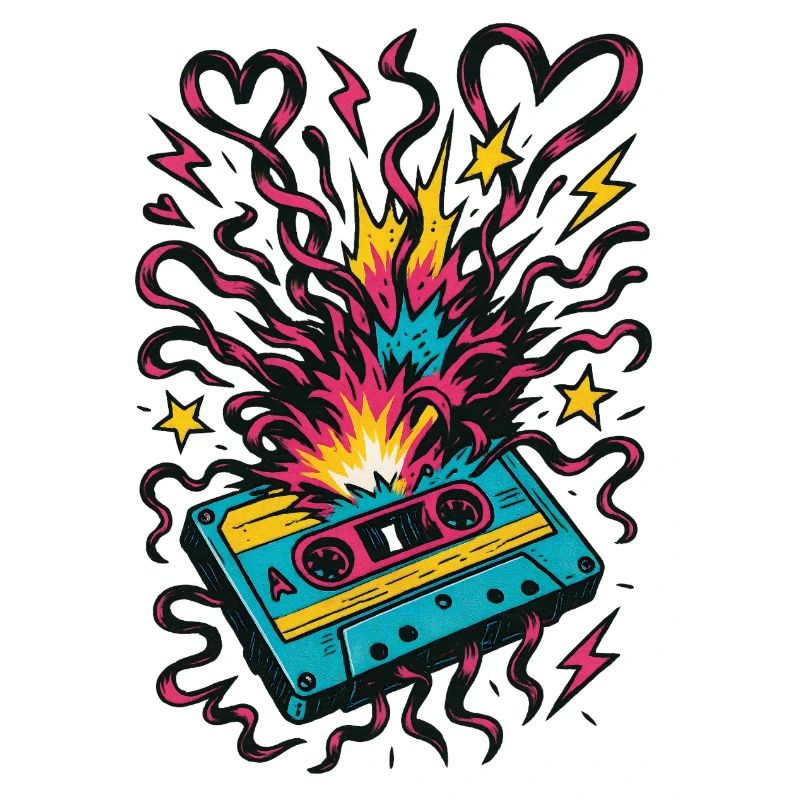 Cassette Explosion – 80s Tape Chaos