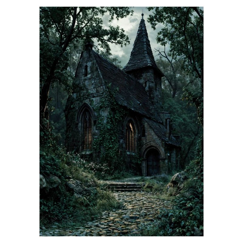 Moonlit Forest Chapel