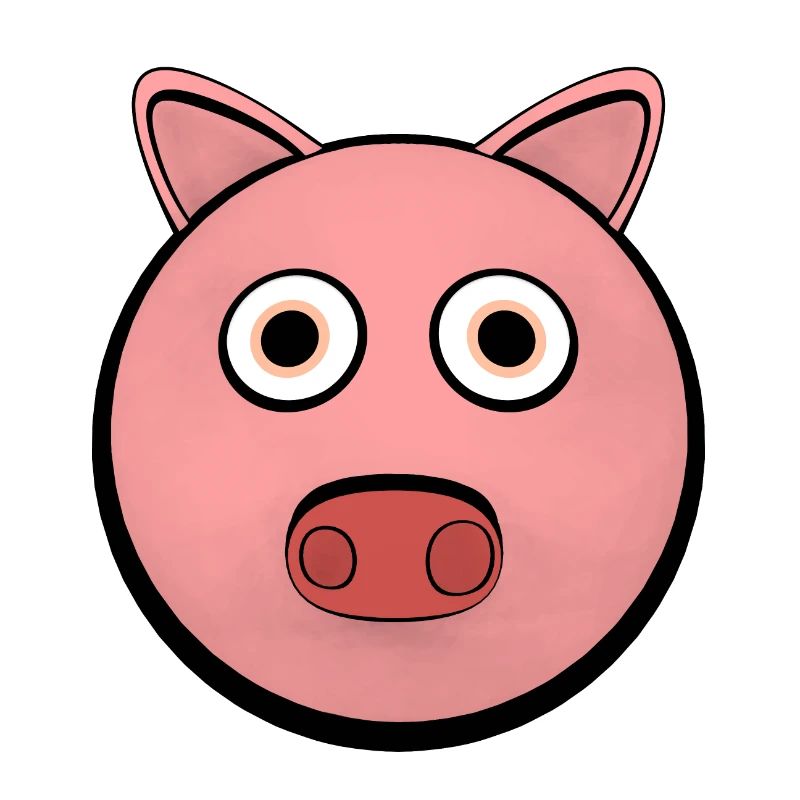 Charmant cochon de dessin animé