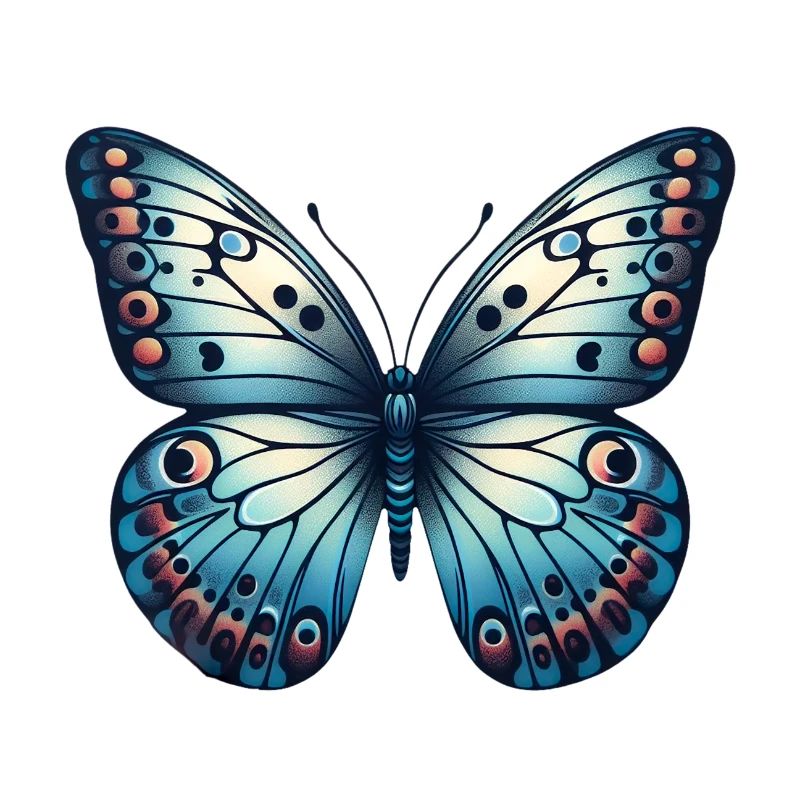 Papillon bleu - papillon