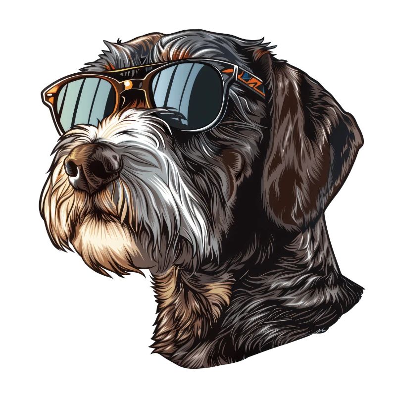 Deutsch Drahthaar, German Wirehaired Pointer, Hund