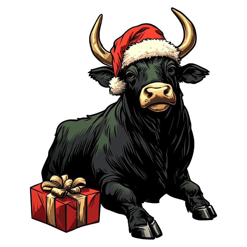 Stier Weihnachtsmann