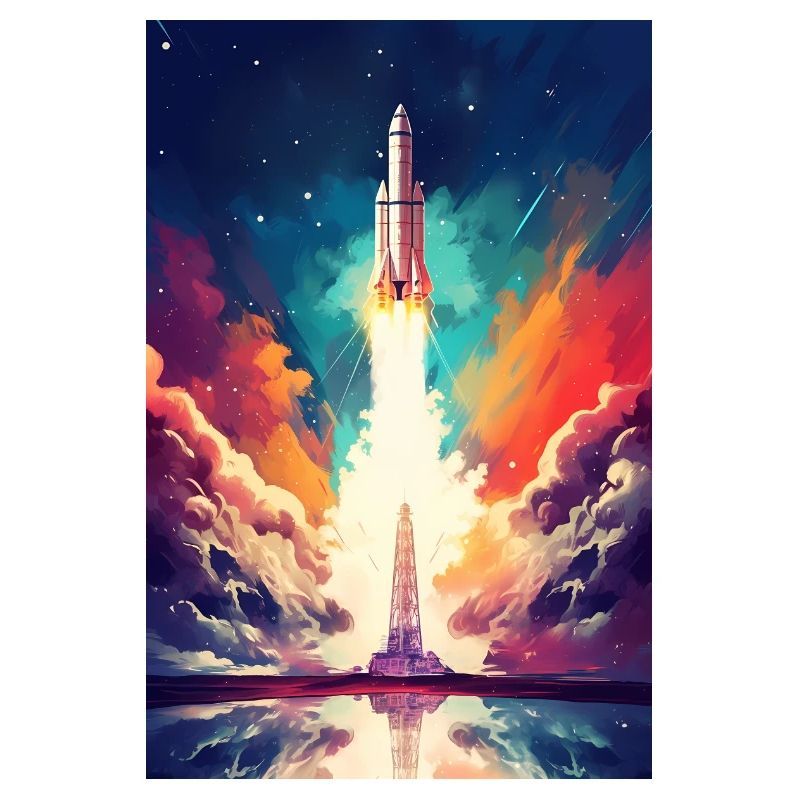 Rocket Rocket Astronauts Space Space Color
