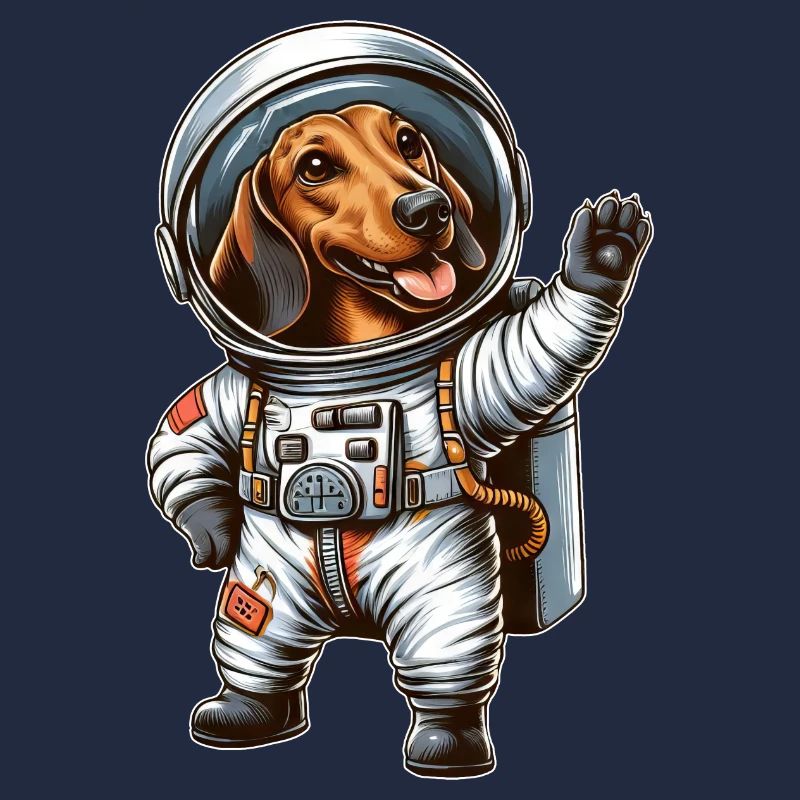 Teckel, astronaute, espace, science-fiction