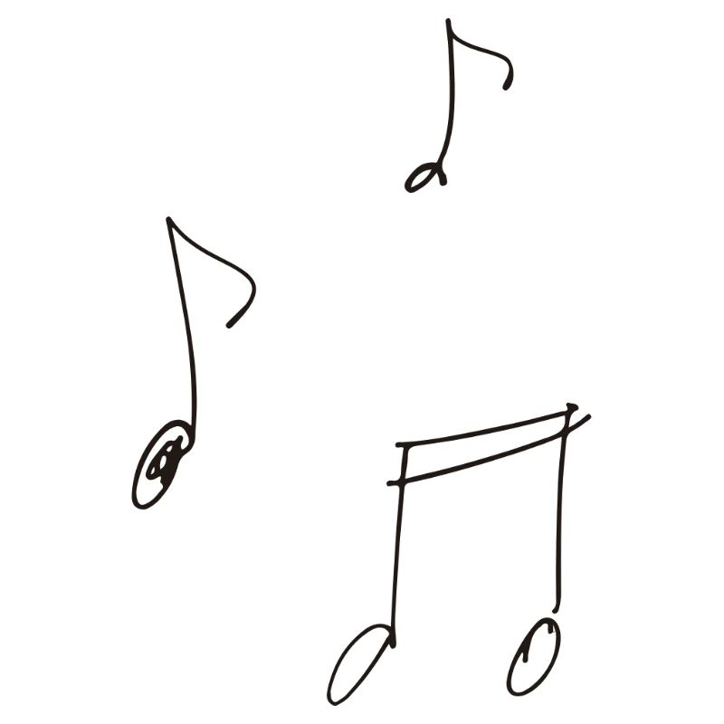 Musical Notes – Minimalist, Freehand, Handwriting
