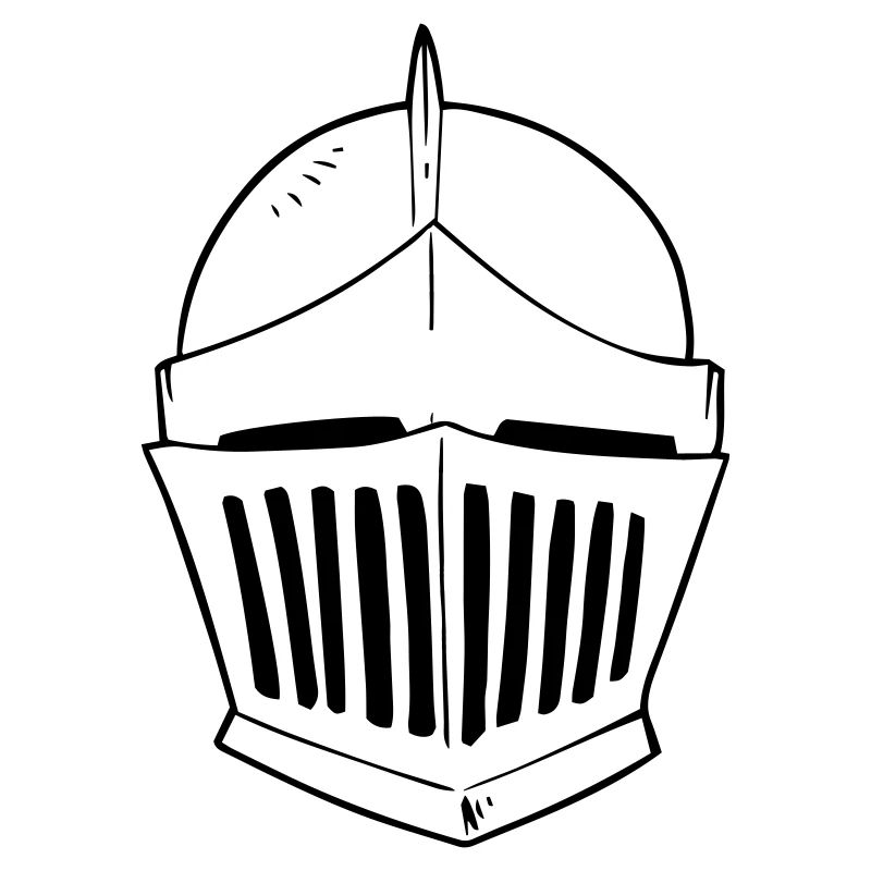Knights plate armor helmet