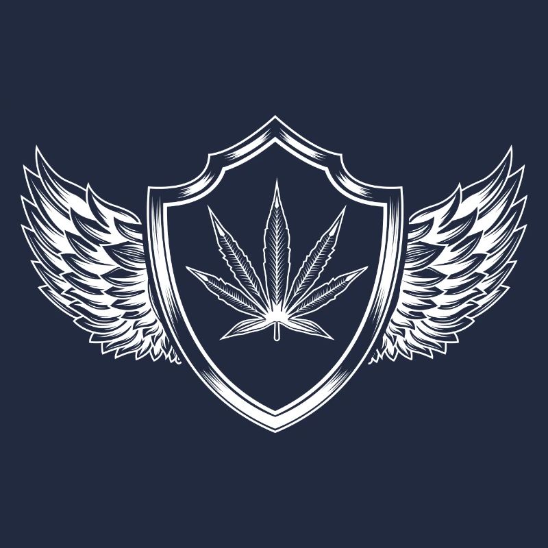 Hemp Leaf Crest Cannabis