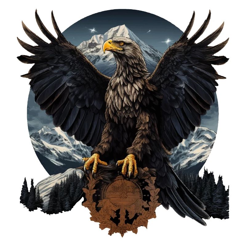 Golden Eagle with Mountain Eagle Design