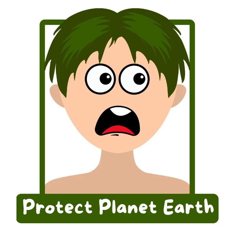 A boy asks to Protect Planet Earth