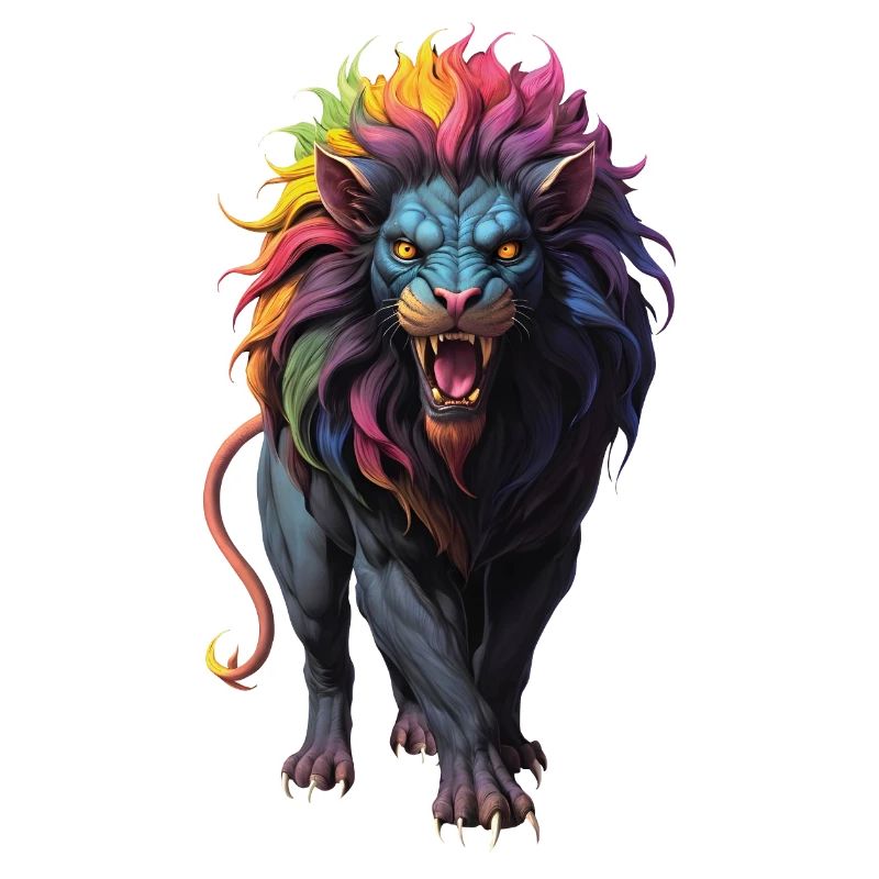 Multicolored Lion