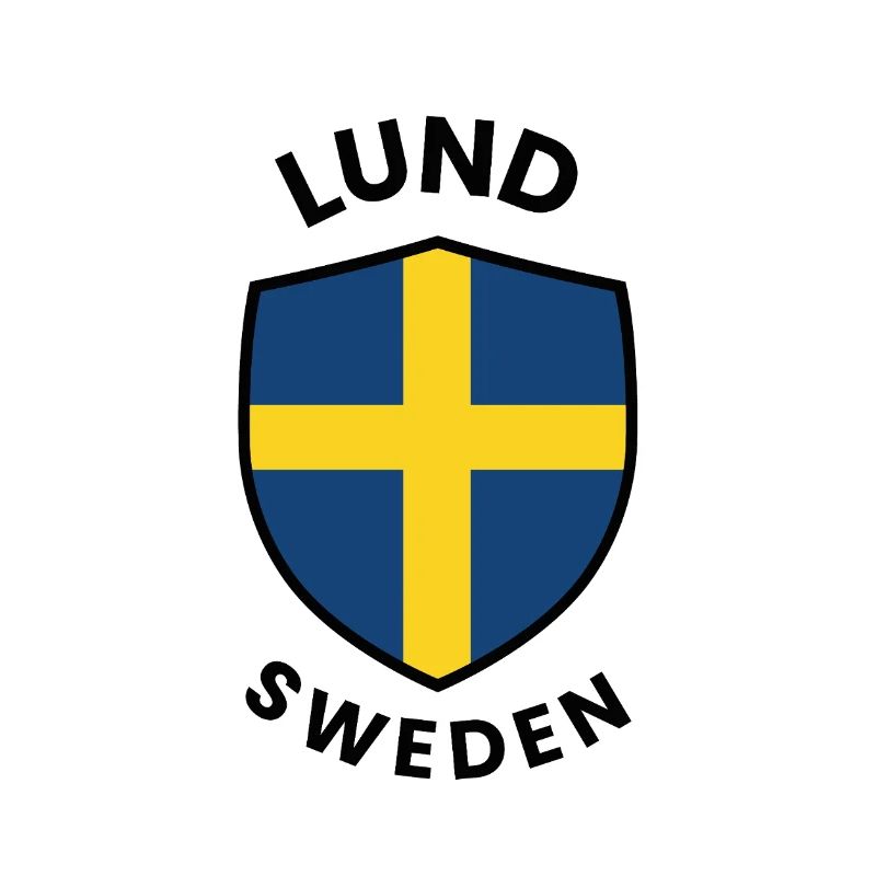 Drapeau du bouclier de Lund en Suède