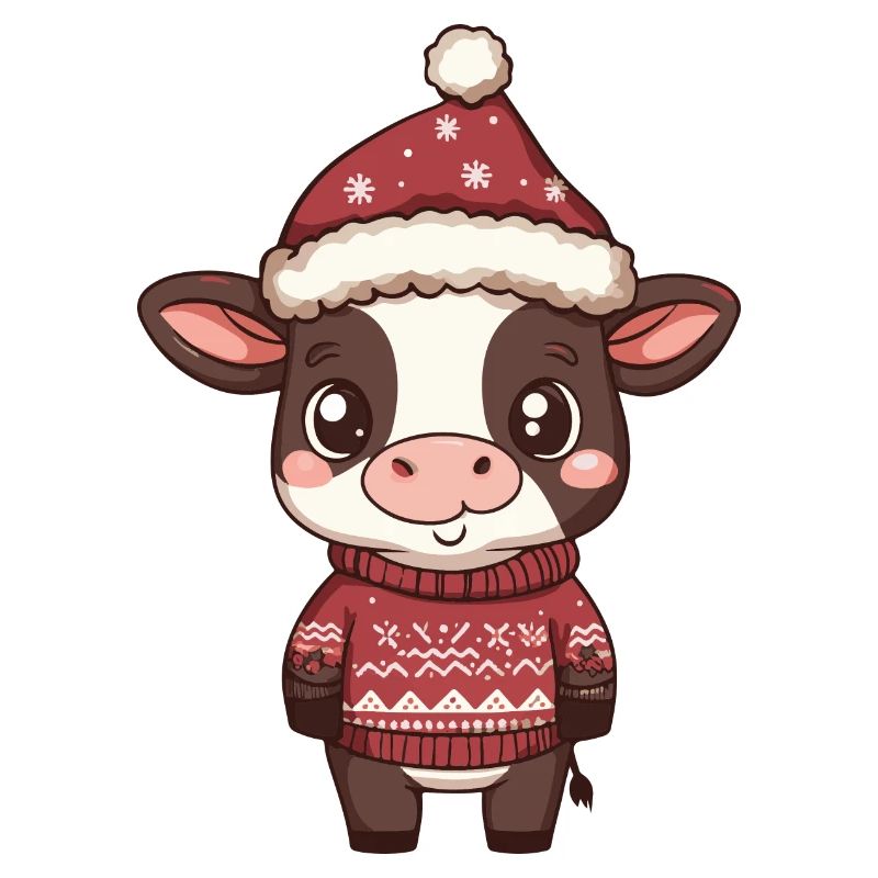 Kuh Weihnachten Comic