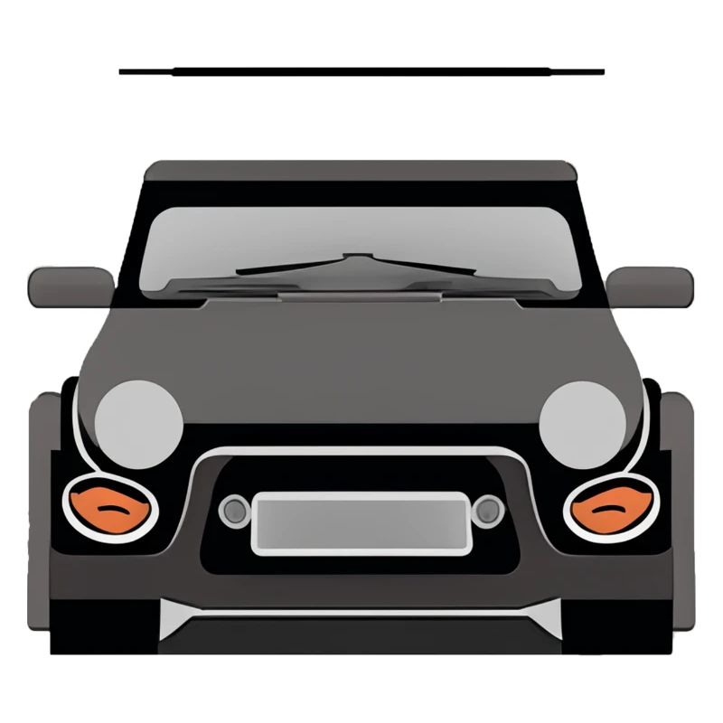 Minimalistisches Auto frontal