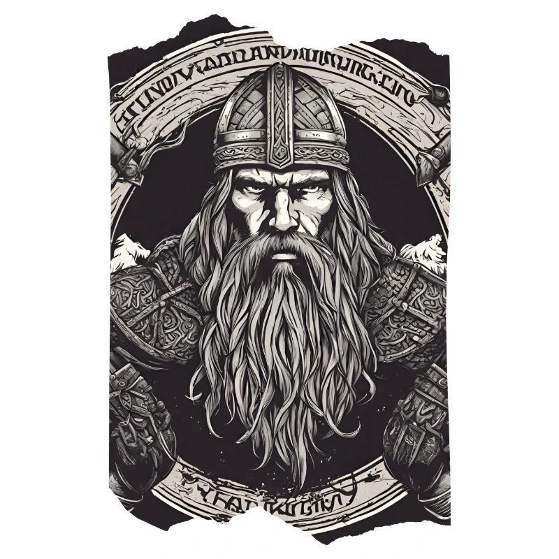 Norseman Glory Wikingerbart Helm Krieger Grau