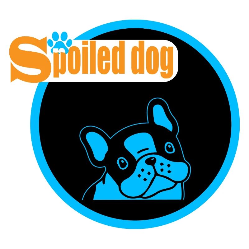Blauer Hundekopf Logo Spoiled Dog