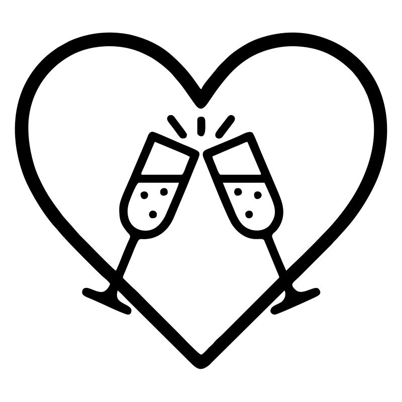 Funkelnde Brille Herz Blasen Cheers Geschenk