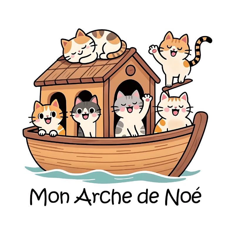 Arche de Noé avec des chats
