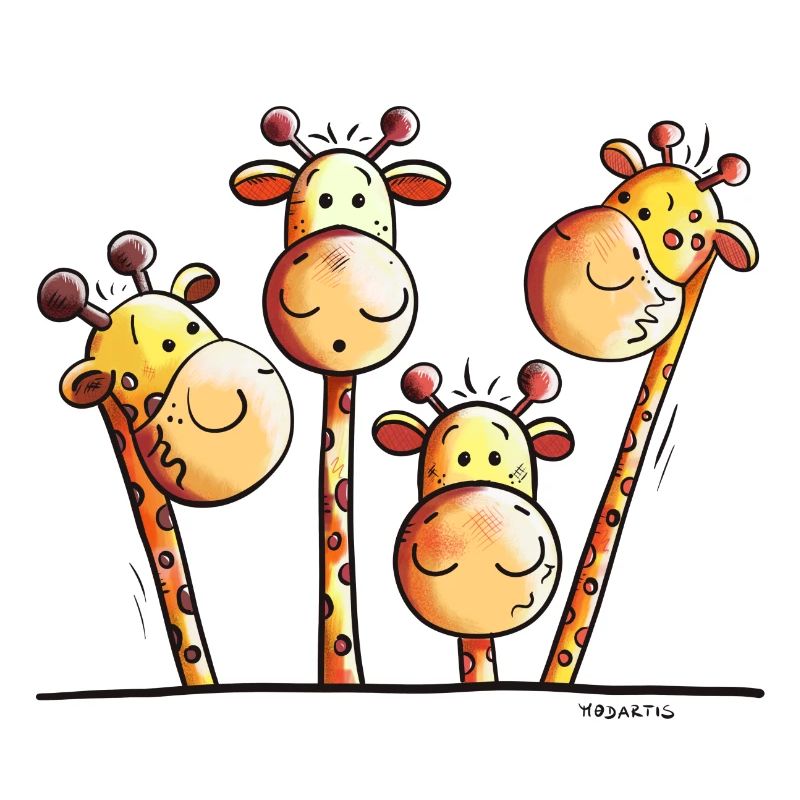 Drôle Girafes