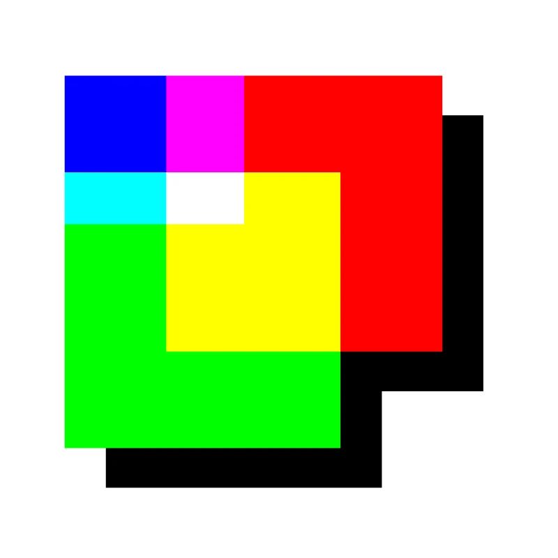 Mélange additif de couleur RVB Coin de couleur