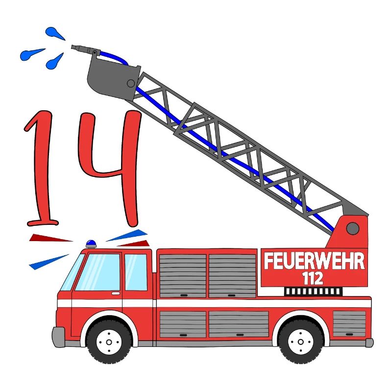 Camion de pompiers 14e anniversaire
