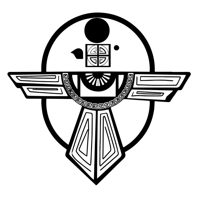 Uraltes Donnervogel-Totem-Design