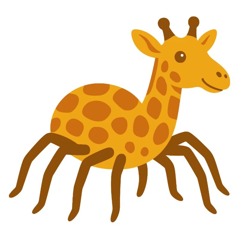 Niedliche Spinne Giraffe