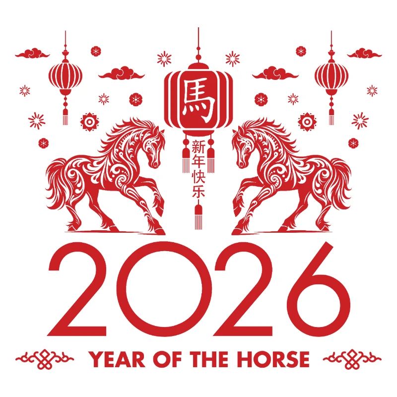 Chinesisches Neujahr des Pferdes 2026