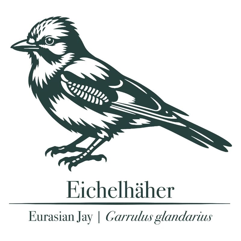 Jay Silhouette | Ornithology | Drawing