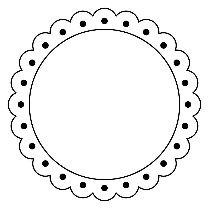 round frame contour wave edge