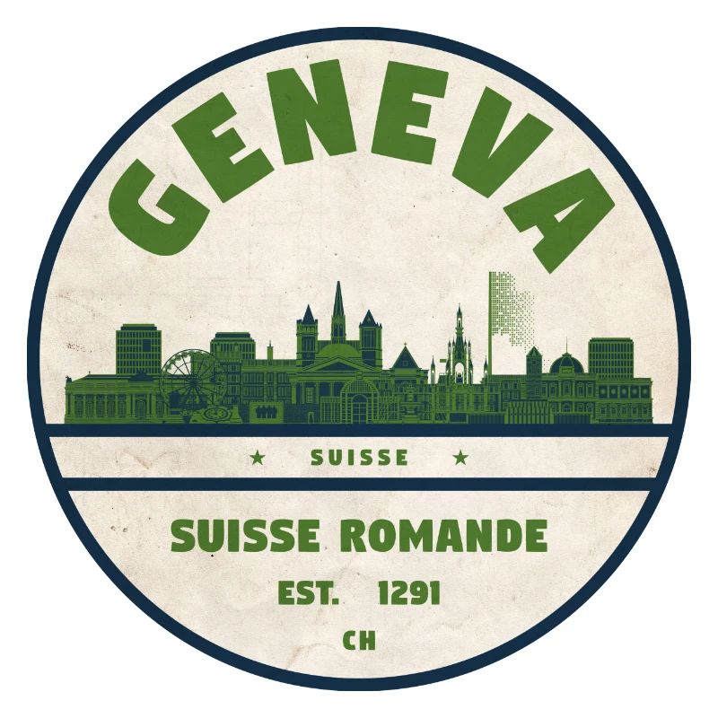Genf Skyline Badge Romande