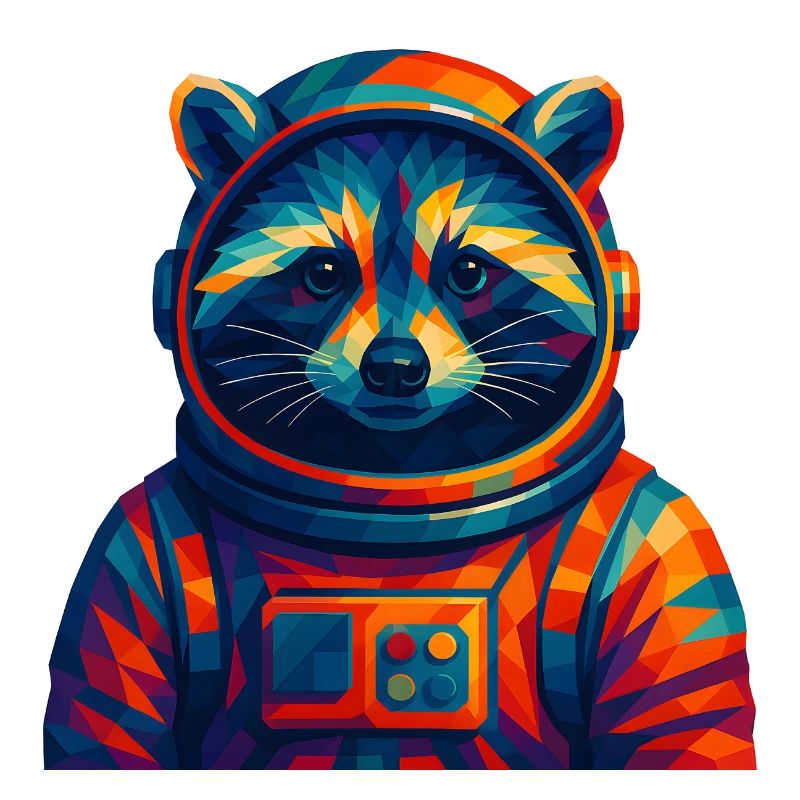 WPAP Stil Tiere - Astronauten Waschbär