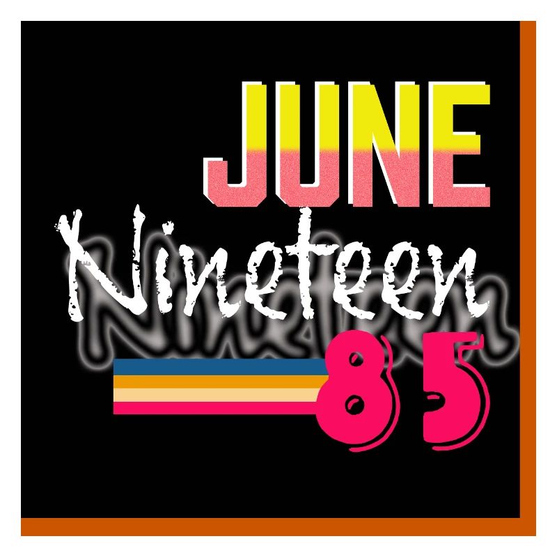 June Nineteen 85 Retro Neon Design