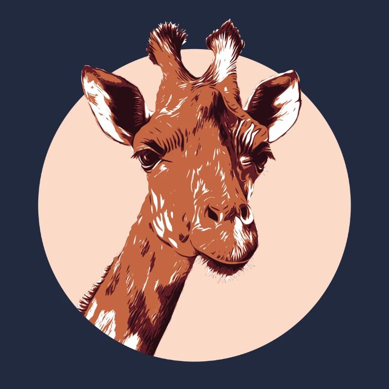 Conception illustrative moderne de girafe