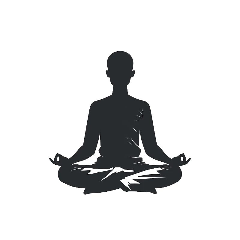 Méditation - Logo Cool Silhouette