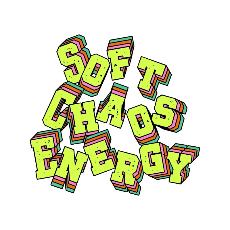 Soft Chaos Energy Neon Retro Typography