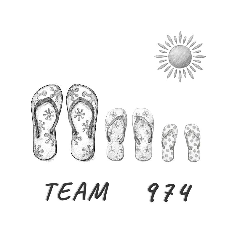 Team 974 Savates Soleil Graphic Drawing