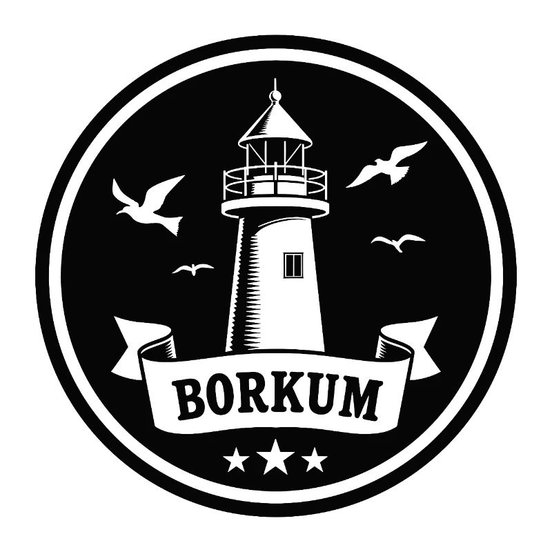Leuchtturm Borkum Maritimes Emblem