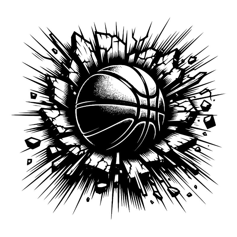 Basketball throw destroys a wall