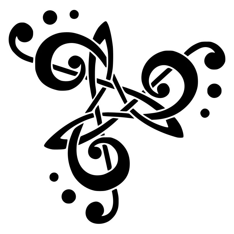 Musikalische Note in Triskelion