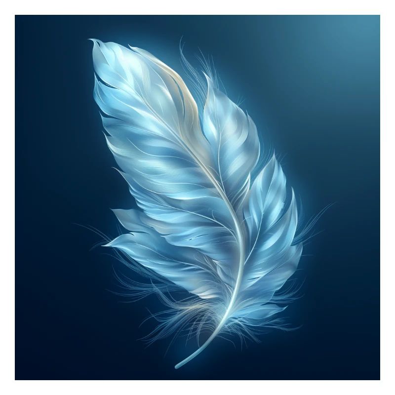 Ätherische Feder leuchtend – Symbol des Lichts