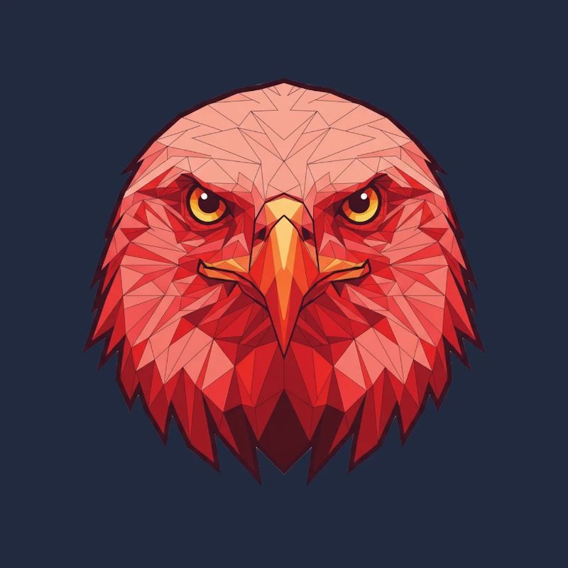 Red Eagle Lowpoly Portrait