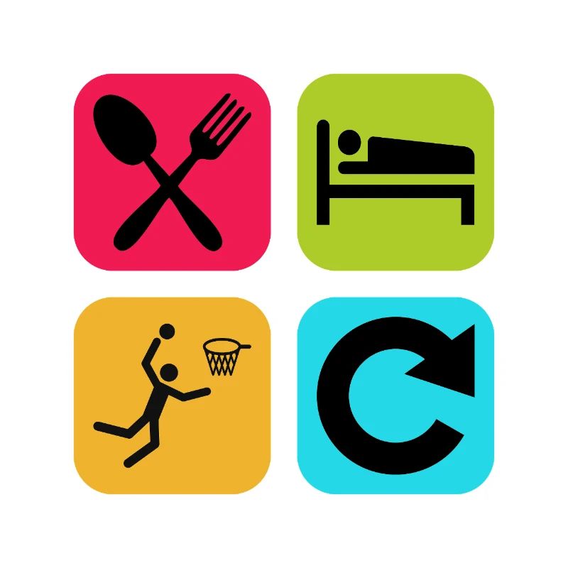 Manger Sommeil Basket Répéter des citations drôles